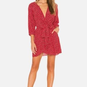 Free People Red Floral Mini Dress